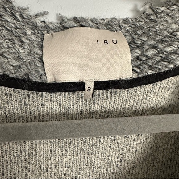 IRO Boucle Tweed Sweater Jacket Size 3 (Large) - Picture 8 of 11